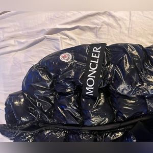 Moncler puffer w/ hood. Slight rip on inner right;warmth and look are unaffected